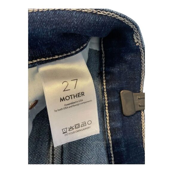 MOTHER Jeans Women's Size 27 The Insider Crop Step Fray in Sake to Me Wash - Picture 7 of 8